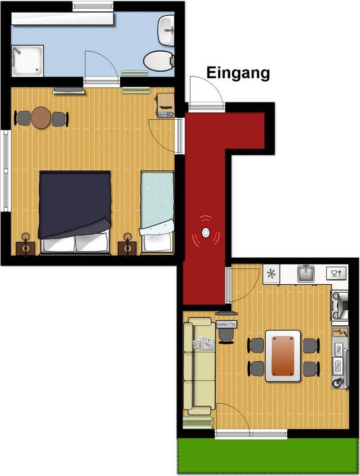 App. 3 50m² 1-3 Pers.  Schlafraum U. Wohnküche in Rohrmoos, Schladming-Dachstein