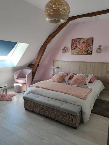 Chambre d’hôte pour 2 personnes, avec terrasse et vue ainsi que jardin et piscine à Beaumont-Pied-de-Bœuf