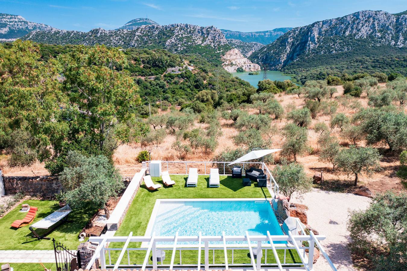 Casa sul Lago with Private Pool, Lake & Mountain View and Garden in Dorgali, Gulf of Orosei