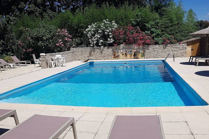 Maison de vacances pour 8 personnes, avec piscine et jardin, animaux acceptés