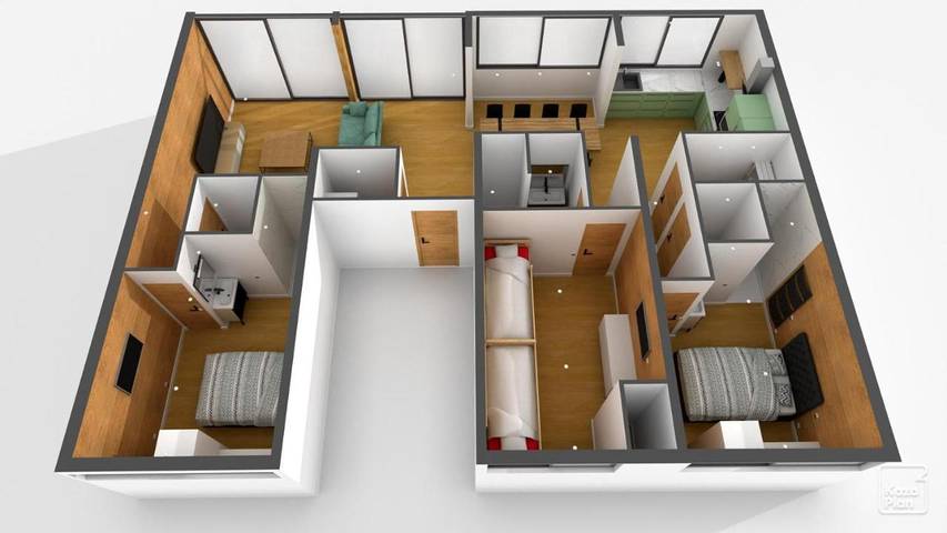 Gîte pour 8 personnes, avec vue à Égat - 2