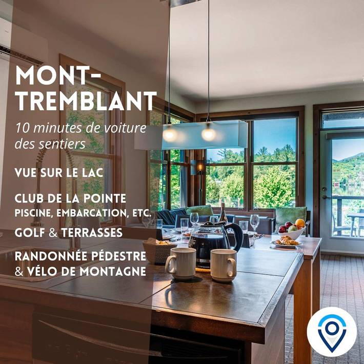Apartamento para 4 personas, con jardín y vistas al lago además de piscina y balcón, Familias con niños en Quebec