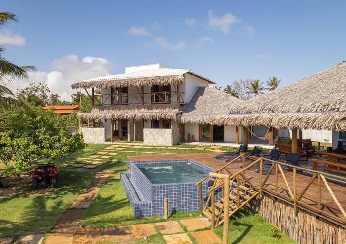 Maison de vacances pour 12 personnes, avec vue ainsi que piscine et jardin