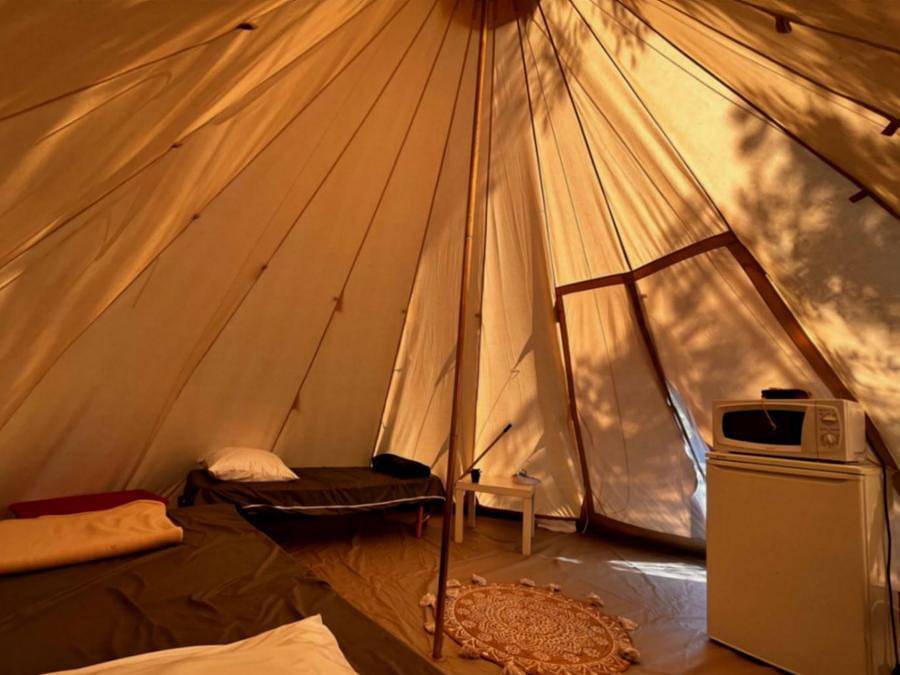 Camping Paradis les Rives de l'Hérault - Safarizelt 4 personen - Tipi Indiana in Gignac, Lodève und Umgebung