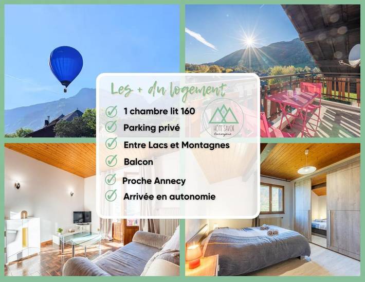 Gîte pour 2 personnes, avec terrasse et vue à Alex (Annecy) - 3