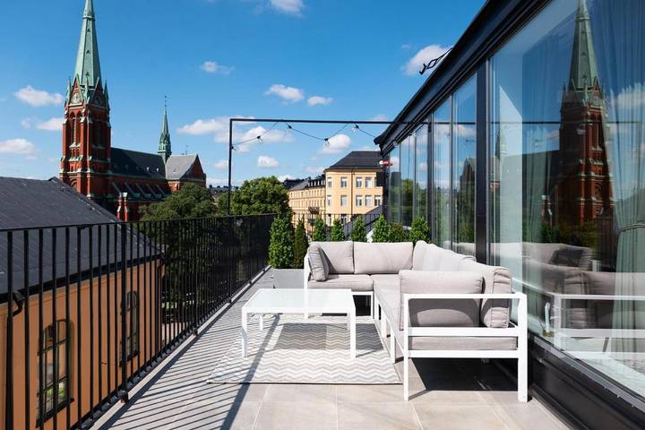 Hotel für 8 Personen, mit Sauna und Ausblick sowie Terrasse in Stockholm