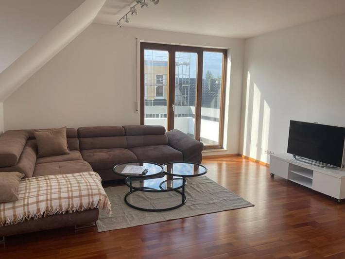 Ferienwohnung für 4 Personen, mit Balkon und Terrasse sowie Garten und Ausblick