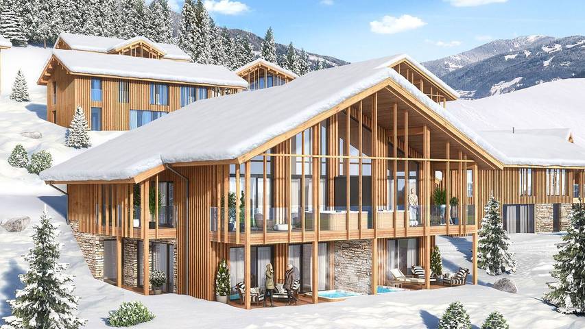 Chalet für 8 Personen, mit Whirlpool und Terrasse sowie Sauna in Haus