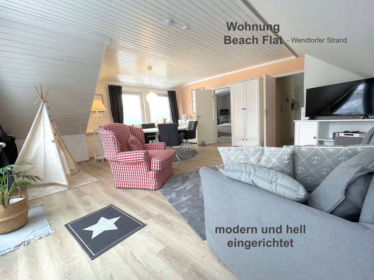 Ganze Ferienwohnung, Beach Flat Wendtorfer Strand - Haus Nordlichter in Wendtorfer Strand, Wendtorf