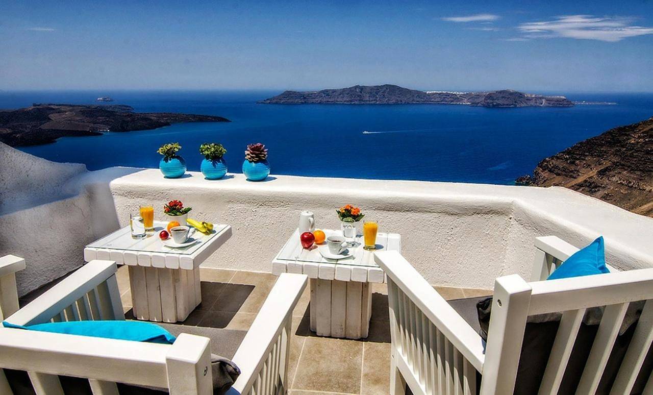 Deluxe Double Room with Sea View in Firostefani, Thera
