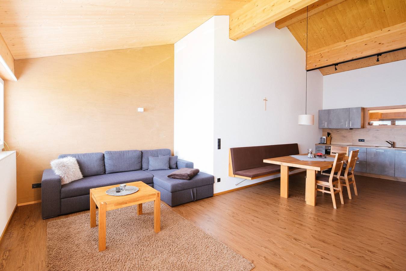 Ganze Wohnung, Ferienwohnung 'Konzett Top 4' mit Bergblick, Gemeinschaftsterrasse und Wi-Fi in Faschina, Fontanella