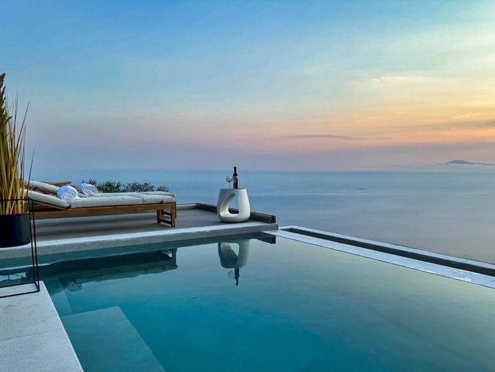 Willa dla 6 osób, z ogród i basen oraz widok w Kalamata