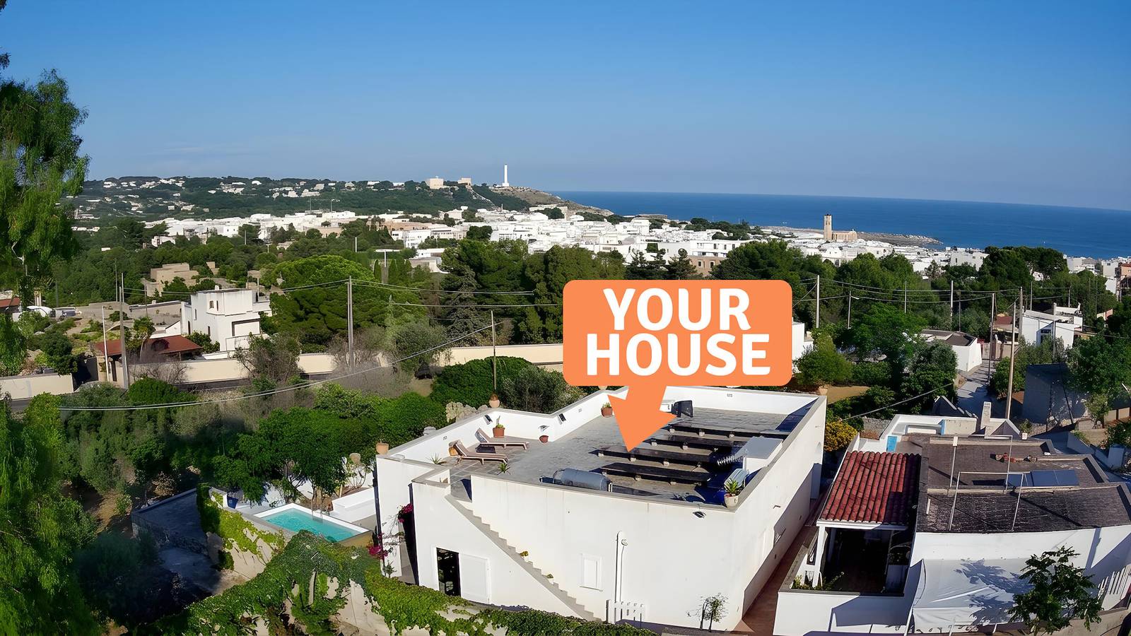 Graziosa casa con piccola piscina e vista mare in Leuca, Castrignano del Capo