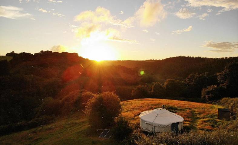 Camping für 2 Personen, mit Garten und Ausblick in Devon