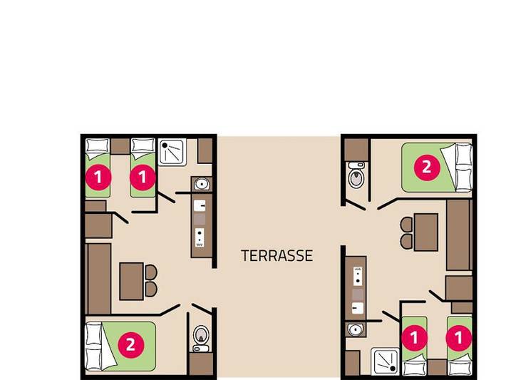 Camping La Mignardiere - Mobilhome 8 personnes - Tribu 8 personnes in Ballan-Miré, Région de Tours