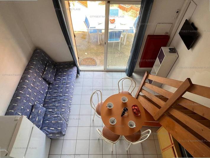 Ganze Ferienwohnung, Klimatisierter Pavillon in Residenz mit Swimmingpool – Narbonne Plage 4Bs14 in Narbonne Plage, Narbonne