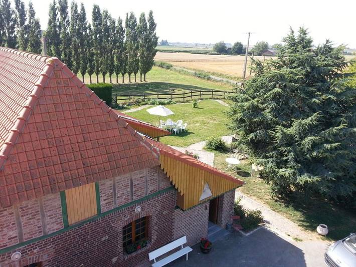 Gîte pour 4 personnes, avec jardin et vue, adapté aux familles à Hazebrouck