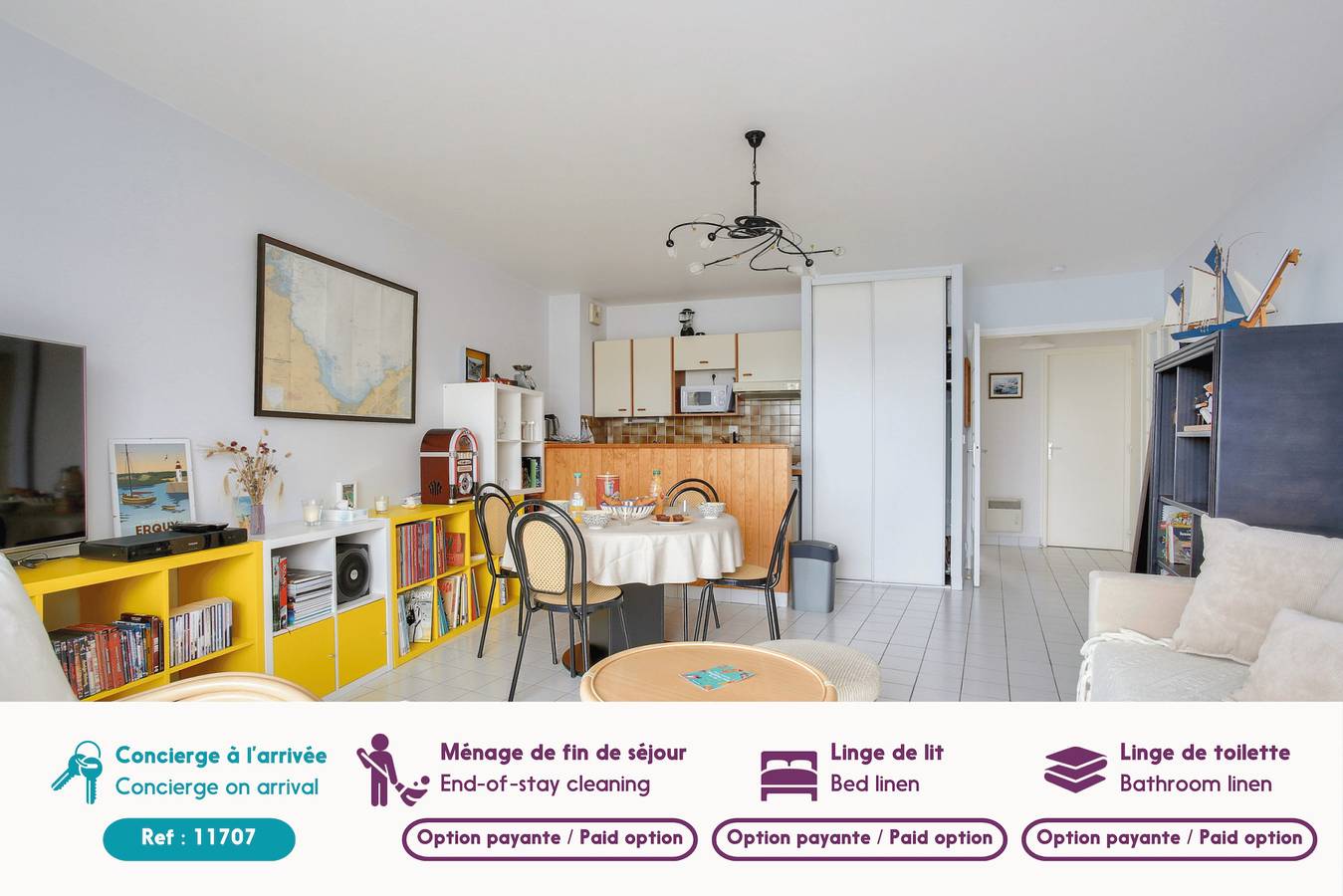 Apartamento entero, Vue mer à 50m plage - Appartement pour 4 in Erquy, Côte d’Émeraude