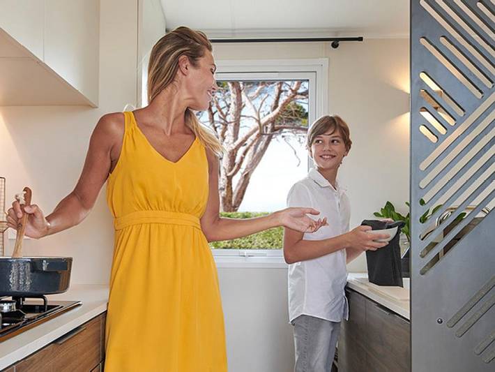 Mobil home pour 4 personnes, avec bassin pour enfant à Taden - 4