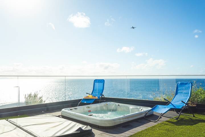 Casa de férias para 4 pessoas, com Vista para o mar e Varanda e ainda Jacuzzi and Terraço em Gaula