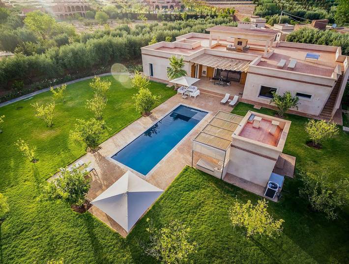 Riad pour 12 personnes, avec jardin et balcon, animaux acceptés au Maroc