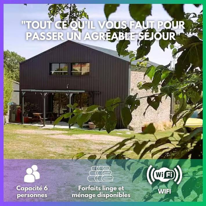 Location de vacances pour 6 personnes, avec Terrasse ainsi que Jardin et Vue à Chambretaud