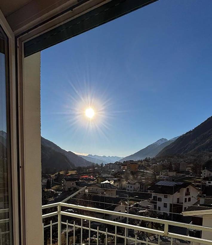 Gîte pour 3 personnes, avec balcon et vue à Sondalo