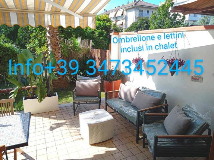 Appartamento per 5 persone, con giardino e piscina nonché panorama, con animali domestici in Porto d'Ascoli