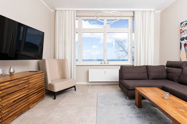 Ferienwohnung für 4 Personen, mit Balkon und Ausblick sowie Sauna, mit Haustier in Binz - 3