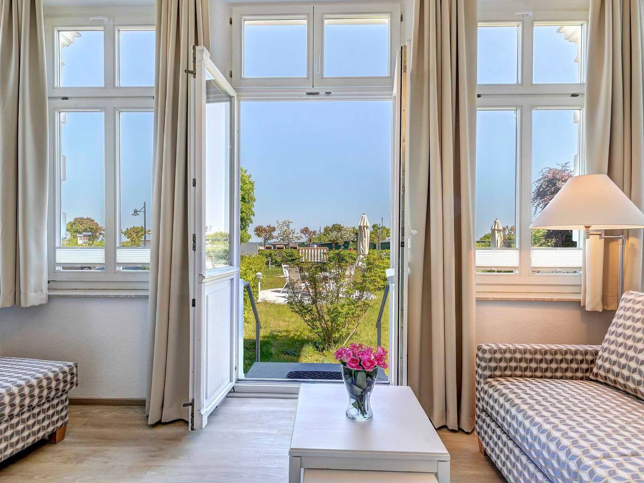 Ganze Ferienwohnung, Villa Germania,1. Reihe, einige Whgn. Seeblick - Villa Germania Eg 1, Garten in Drei Kaiserbäder, Heringsdorf