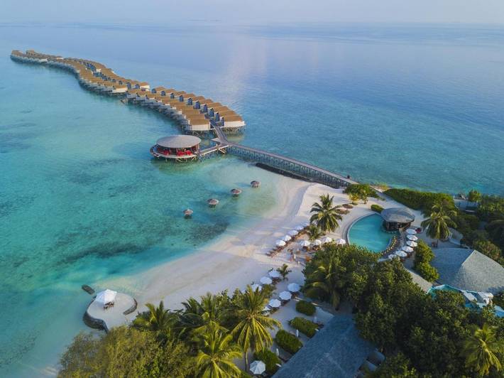Bungalow dla 2 osób, z sauna i basen oraz jacuzzi i ogród w Malediwy