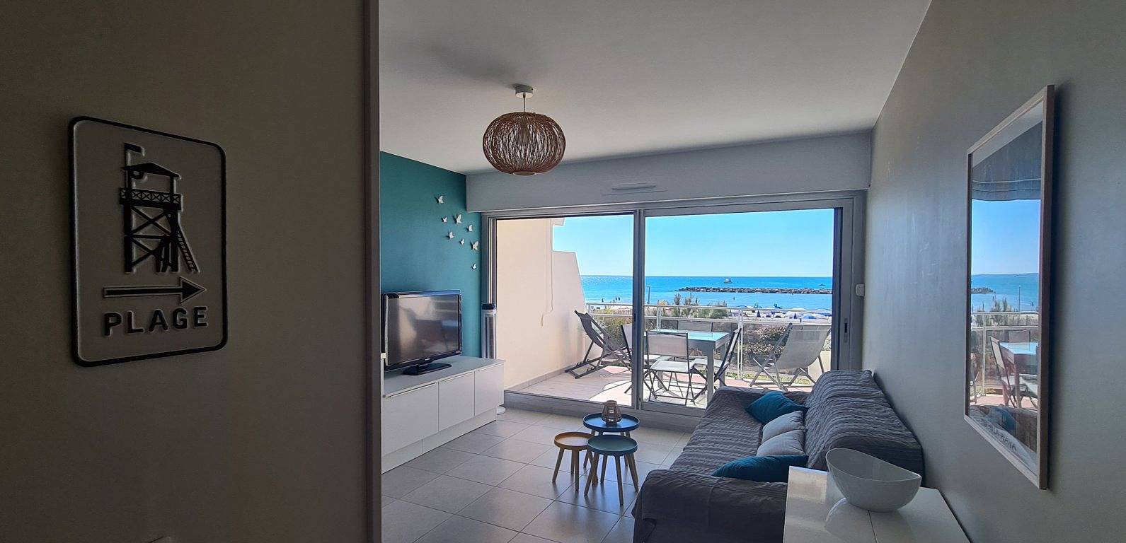 Studio entier, Studio cabine, belle vue mer, Wifi, parking in Palavas-les-Flots, Côte d'Améthyste