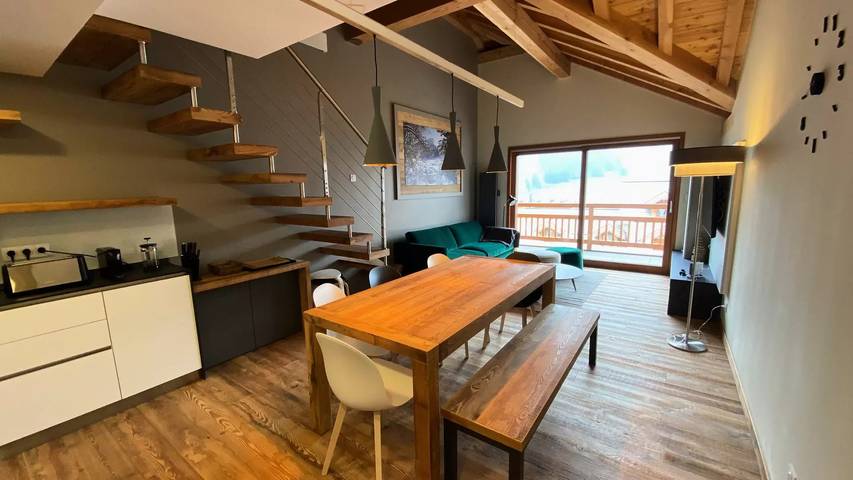 Ganze Wohnung, Luxus-Wohnung - Plein Sud - 90m2 - Blick auf die Hänge - 9 Pers. in Montgenèvre, Briançon und Umgebung
