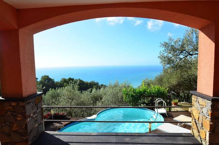 Ferienhaus mit Meerblick für 4 Personen, mit Ausblick und Garten sowie Pool in Ligurien - 3