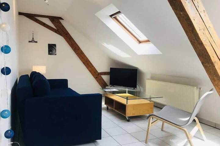 Appartement entier, 3rd Central 1 Br w/ 3 single beds 45m2 + 5mn from Basel in Saint-Louis, Région de Mulhouse