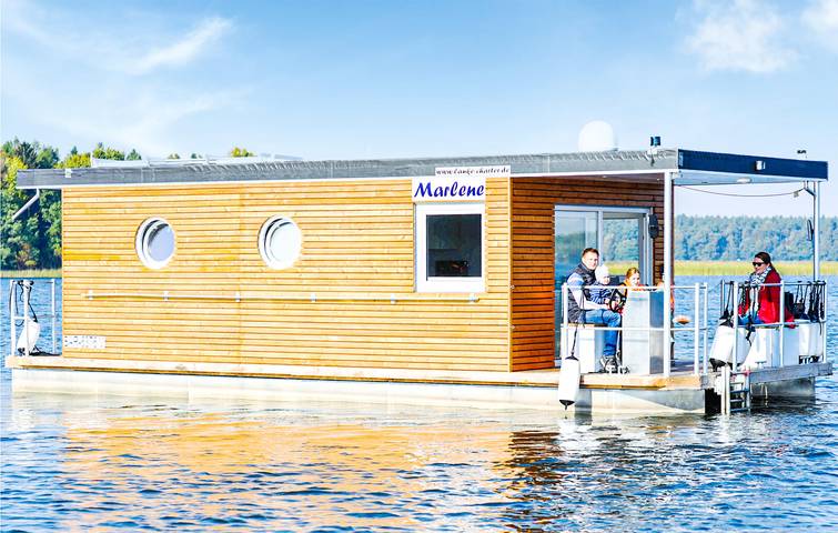 Hausboot für 6 Personen, mit Terrasse und Seeblick sowie Ausblick, kinderfreundlich in Brandenburg - 2