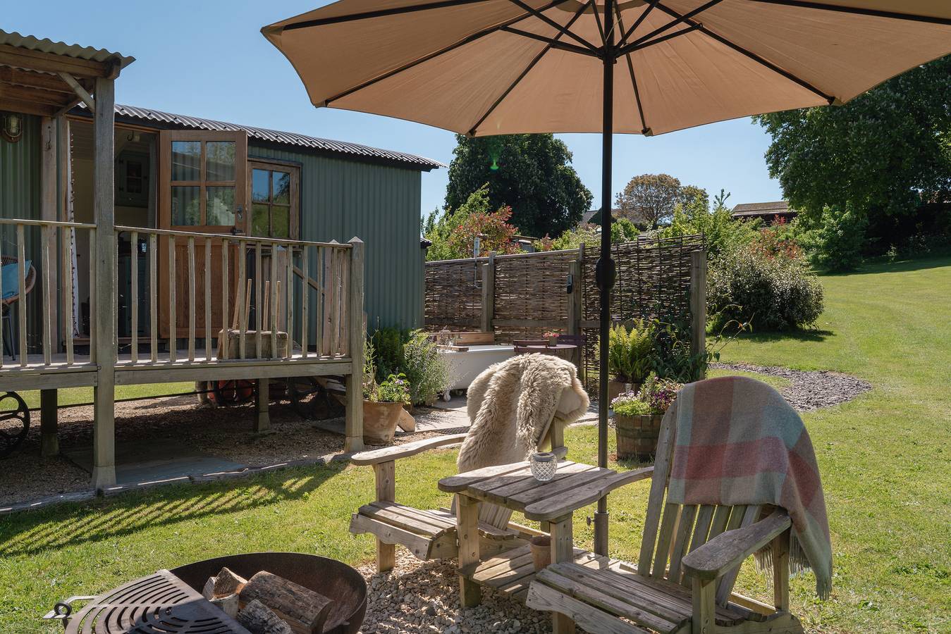 Hut voor 2 personen met tuin in Dorset