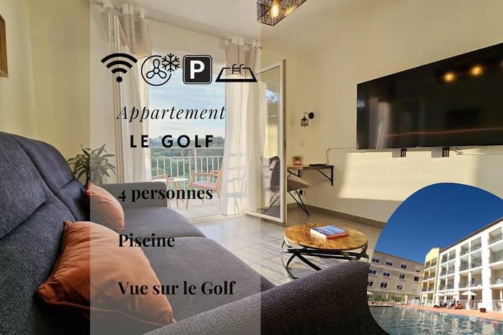 Appartement de vacances pour 4 personnes, avec Balcon et Terrasse ainsi que Piscine et Vue