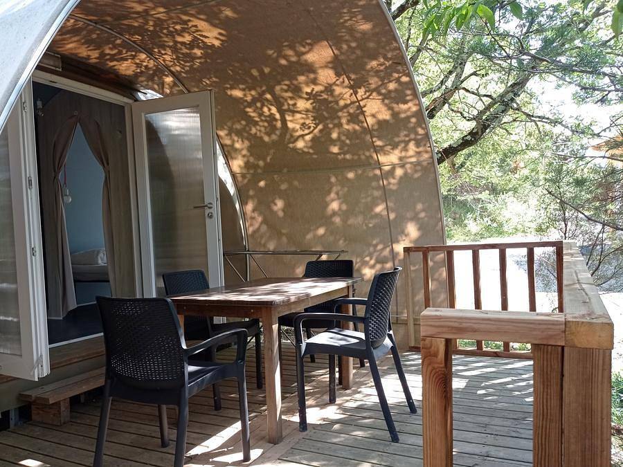 Camping Le Roc del Rey - Bungalowzelt 4 personen - Coco sweet (Sonntag bis Sonntag von 07/07/24 bis 01/09/24) 2/4 Pers. in Belloc, Ariège