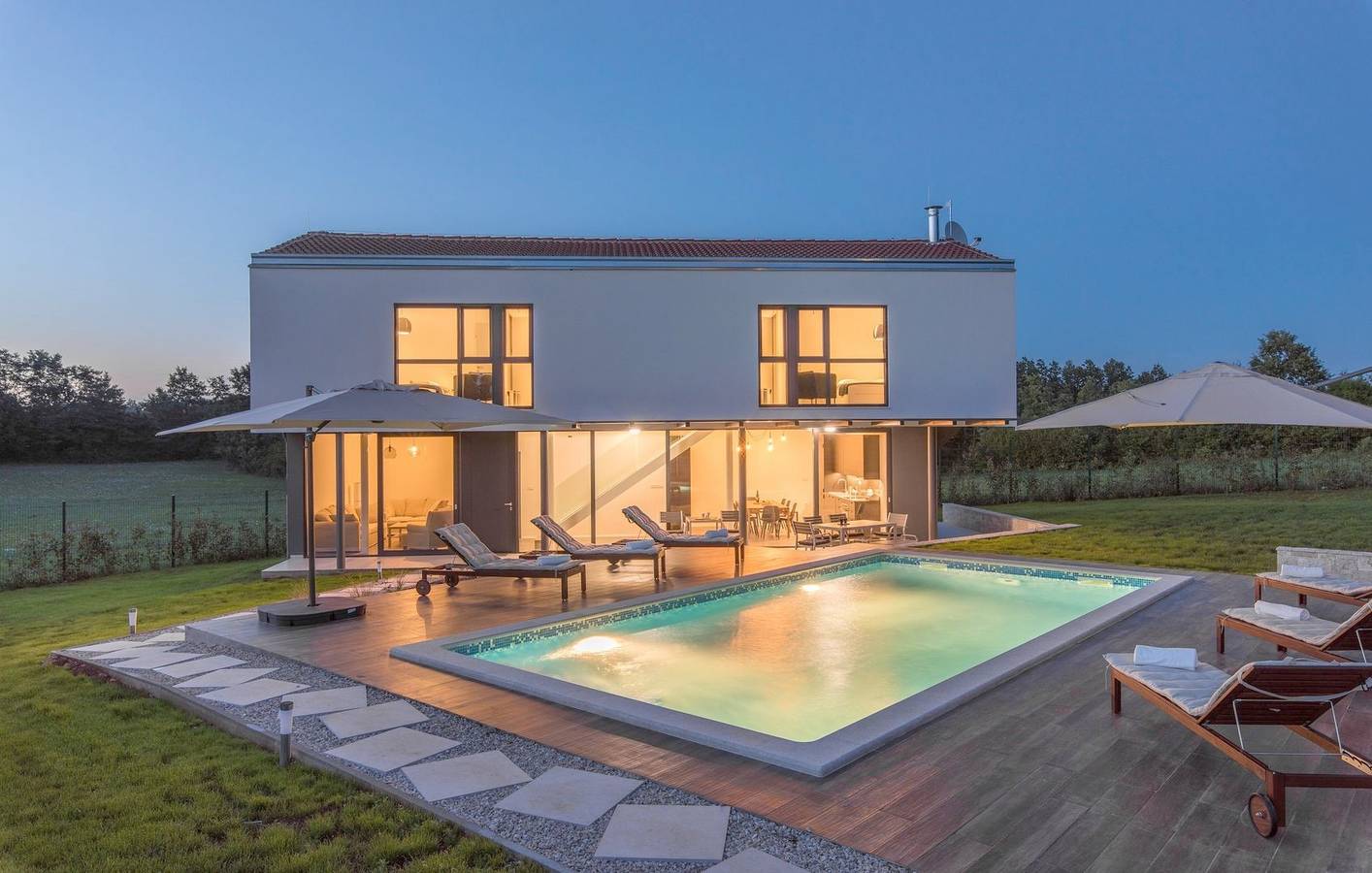 Luxury villa Fratello in Istria, private pool in Barban, Southcoast Istria