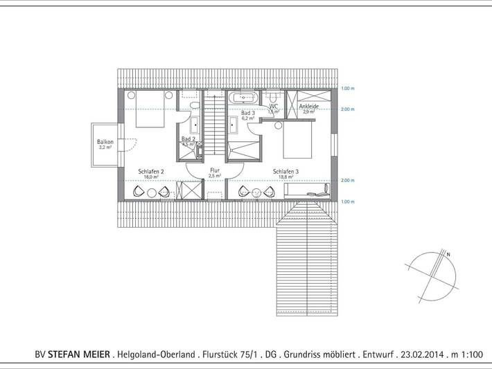 Ferienwohnung für 9 Personen, mit Balkon und Garten, kinderfreundlich auf Helgoland - 3
