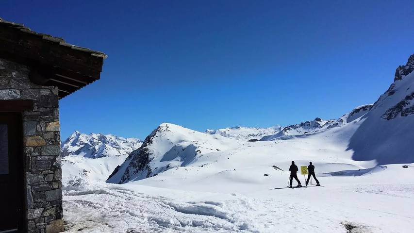 Ganzes Studio, Blick auf die Pisten und Skilifte in Tignes, Vanoise-Massiv