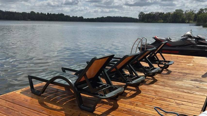 Boot für 6 Personen, mit Terrasse und Seeblick sowie Ausblick in Polen - 4