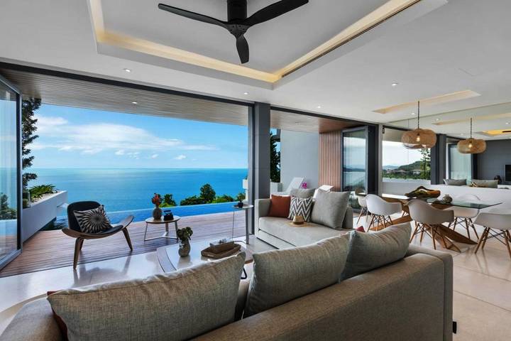 Villa für 6 Personen, mit Pool und Terrasse sowie Ausblick auf Koh Samui