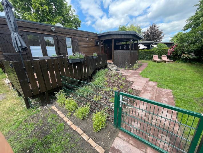 Ferienhaus für 3 Personen, mit Balkon und Garten