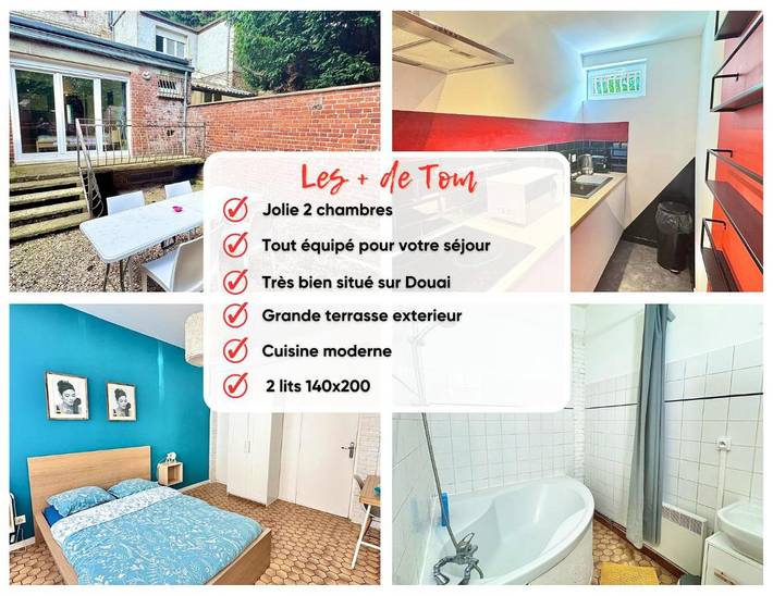 Gîte pour 4 personnes, avec terrasse, animaux acceptés à Douai - 2