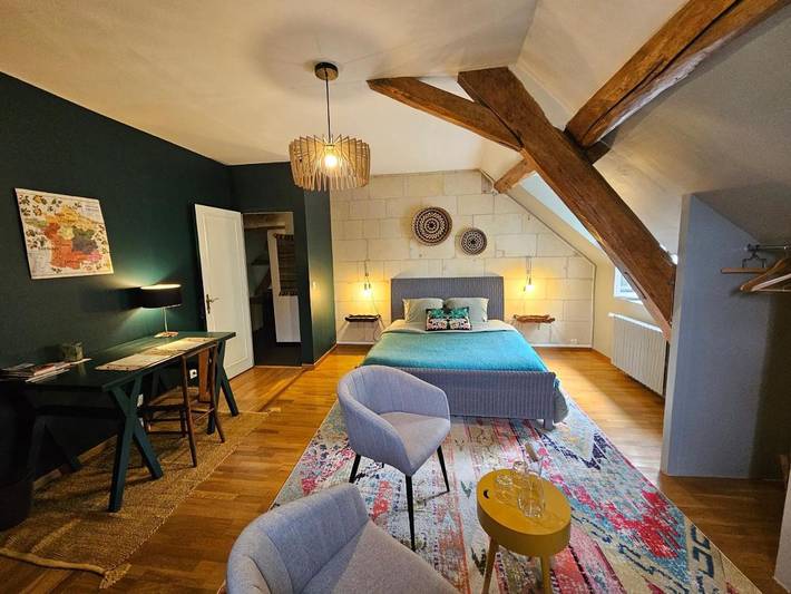 Chambre d’hôte pour 2 personnes, avec Jardin et Vue à La Bohalle