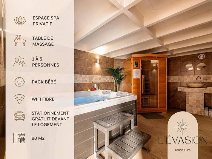 Appartement de vacances pour 5 personnes, avec Jacuzzi et Sauna à Saint-Désirat