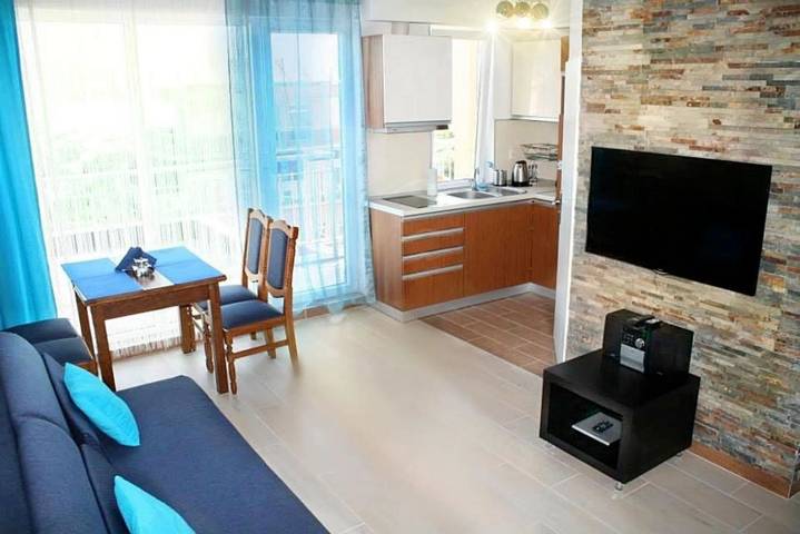 Apartament wakacyjny dla 4 osób, z balkon i widok w Primorsko