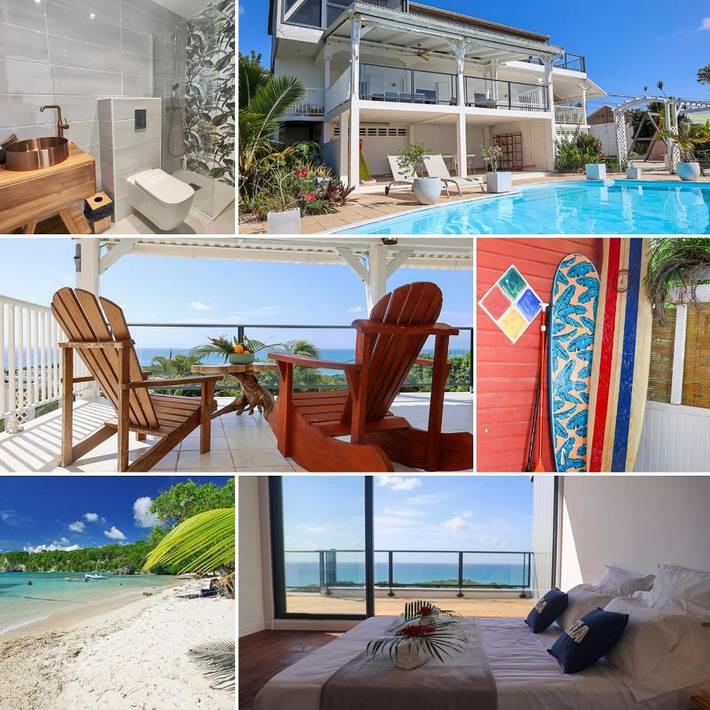 Location de vacances pour 8 personnes, avec jardin ainsi que vue et piscine dans Plage de Petit-Havre - 2